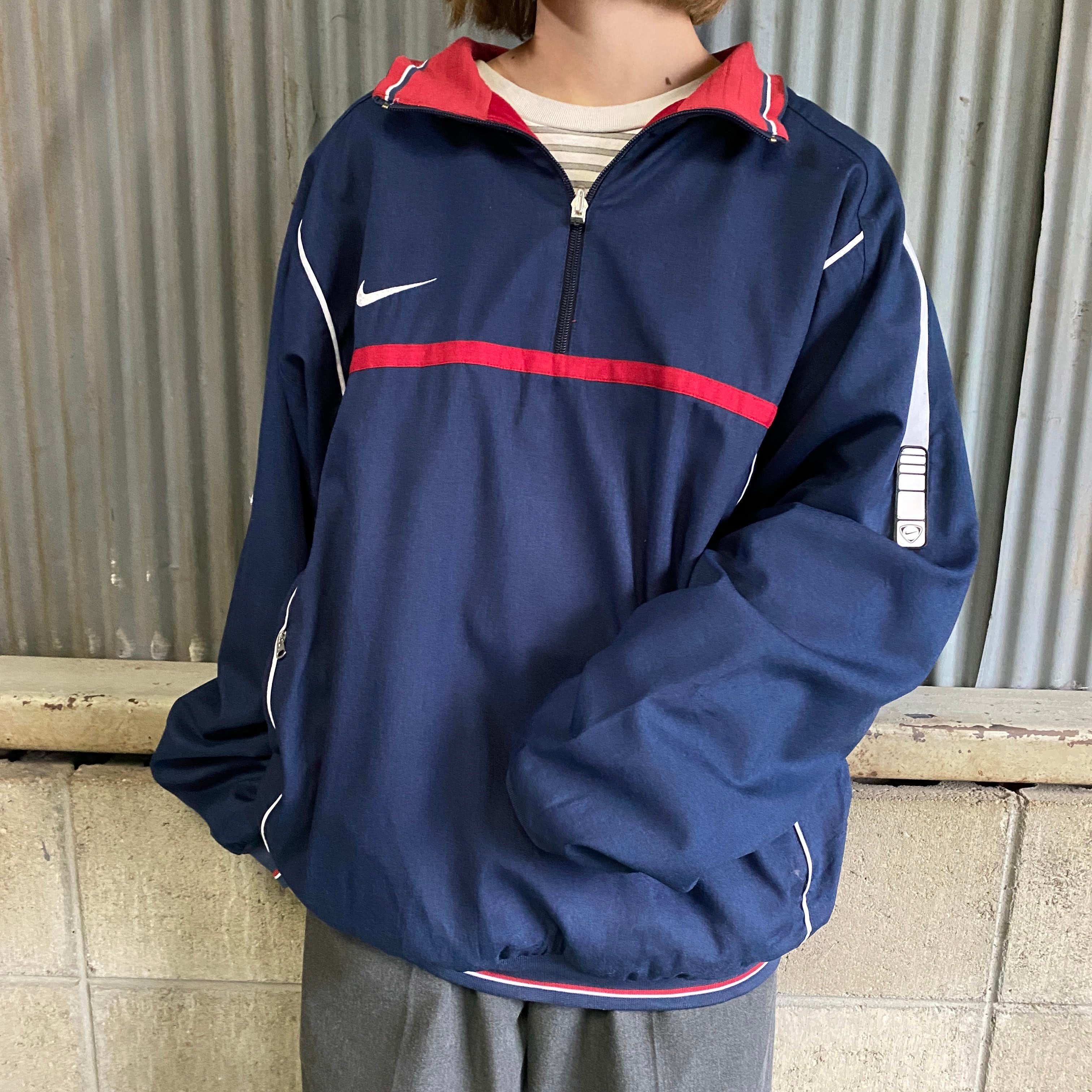 NIKE ジャージ ナイキ L ブルー ハーフジップ トラックジャケット 