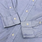 90s 00s Polo Ralph Lauren ラルフローレン CURHAM CLASSIC FIT 長袖シャツ ドレスシャツ 43-86/ブルー メンズ