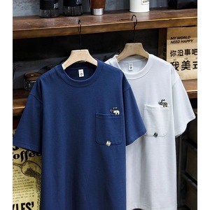 アニマル刺繍ワッフルTシャツ 10171