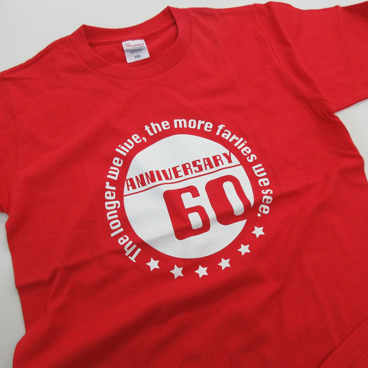 還暦(60歳)の祝着 還暦祝い サークル60 デザイン Tシャツ ms26 還暦 お祝い 父 母 ギフト