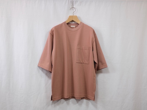 ULTERIOR“ORGANIC SMOOTH TJK Q/S POCKET TEE PEACH BROWN”