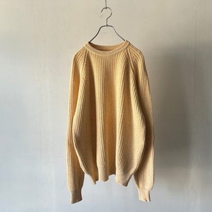 -L.L.Bean- yellow raglan cotton Knit