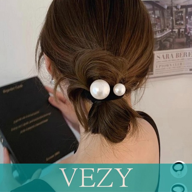 パールヘアゴム 韓国風 ヘアアクセサリー 大人可愛いヘアゴム 跡がつかない プチプラヘアアクセサリー おしゃれフェイクパール髪ゴム上品清楚 簡単ヘアアレンジグッズ ヘアアクセサリー  VEZY ベジー  ItemNo.【23260316】