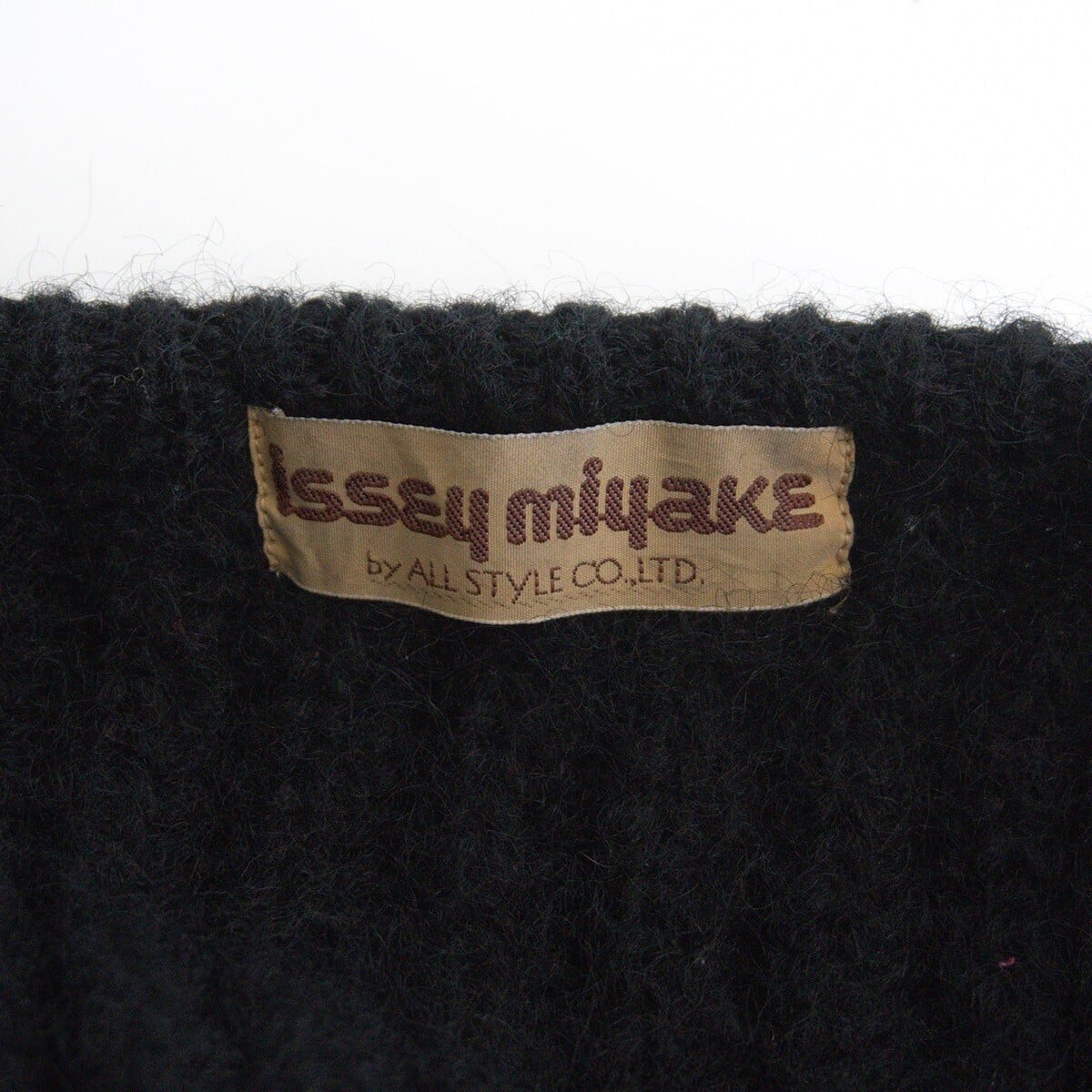 70S】 ISSEY MIYAKE 【変形パターン ニット ジャケット】ブラック 70