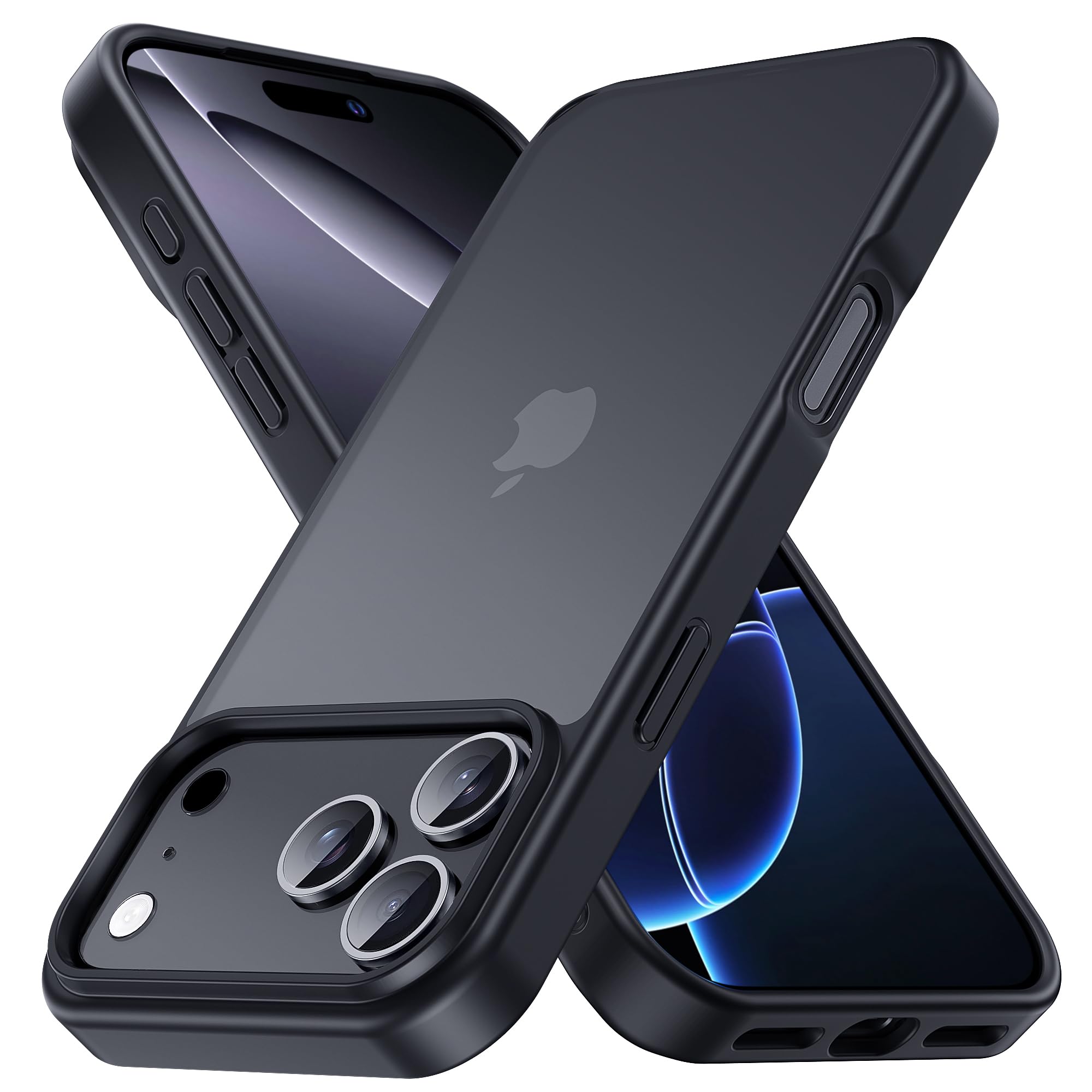 COSOIK iPhone 18 Pro Max / 17 Pro Max 用ケース 米軍MIL規格 マット仕上げ ワイヤレス充電対応 マットブラック
