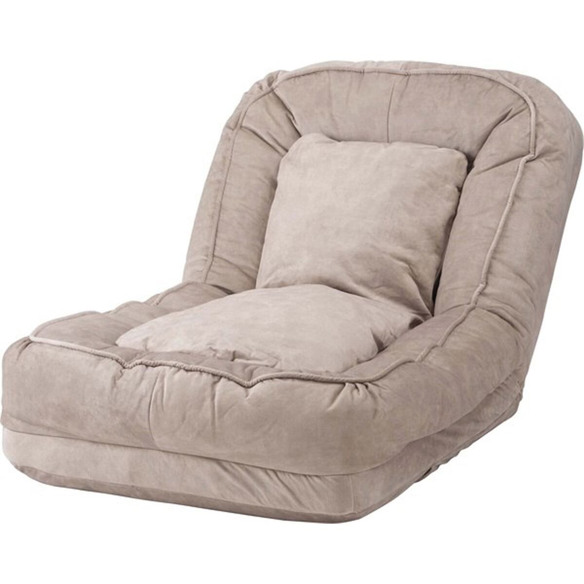 ソファベッド RKC-189 耐摩耗性 防水 防水加工 ペット フロアチェア ソファ ベット くすみカラー ニュアンスカラー ベージュ くすみピンク クッション シンプル かわいい リクライニング 14段階 リビング 一人暮らし