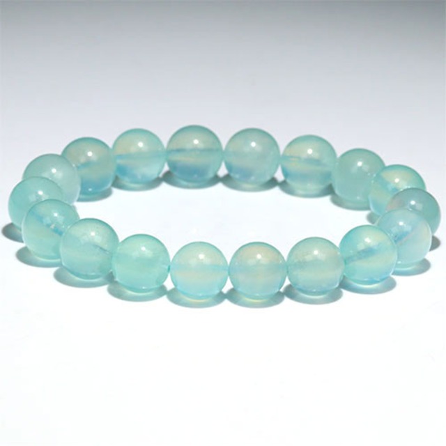 〔K2009-1〕希少 約11mm グリーンアクアマリン Green Aquamarine ブレスレット グリーンベリル