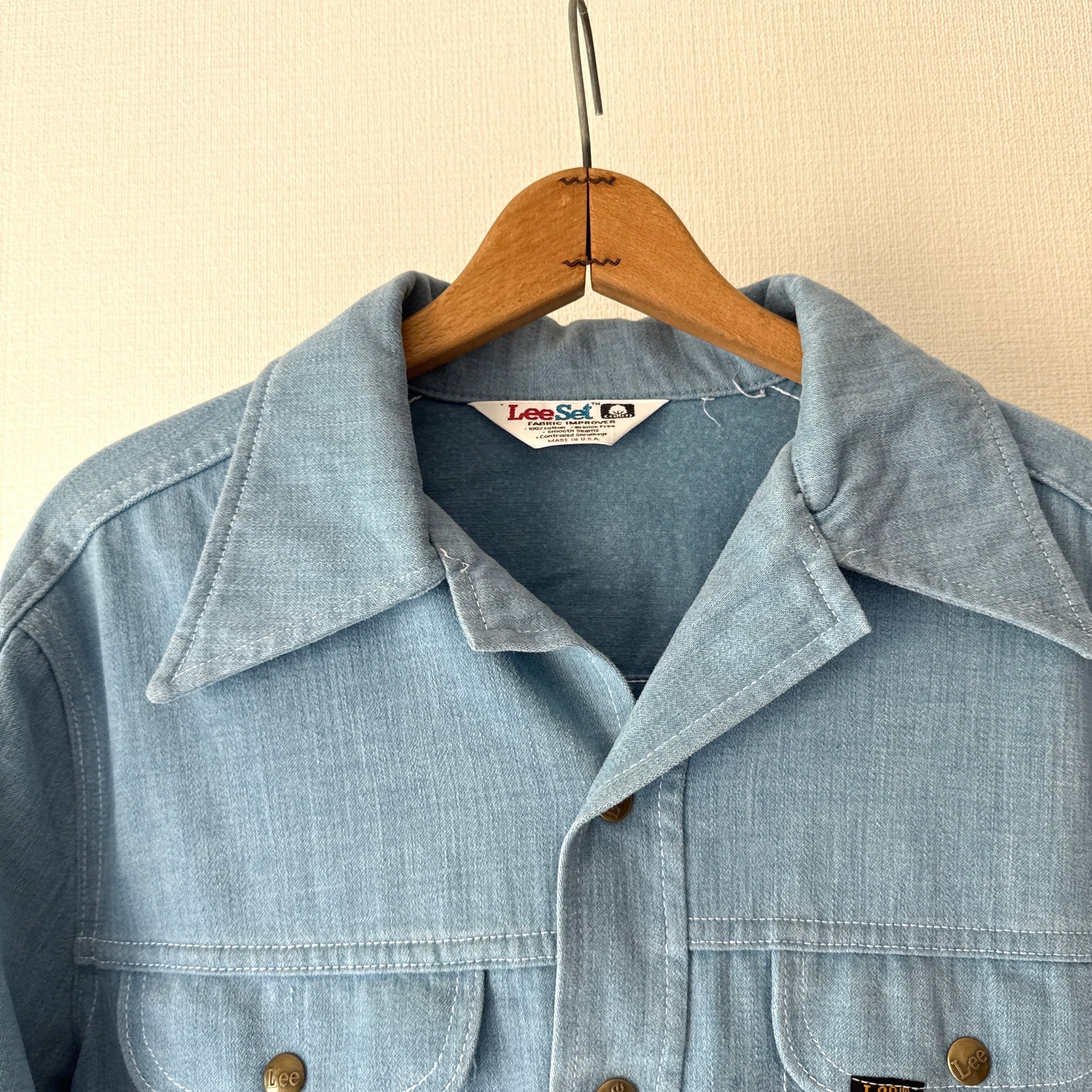 70s Lee ウエスタン デニムジャケット Lee Set Mサイズ 70's Lee Set Western Denim Jacket Made in USA ウエスタンジャケット