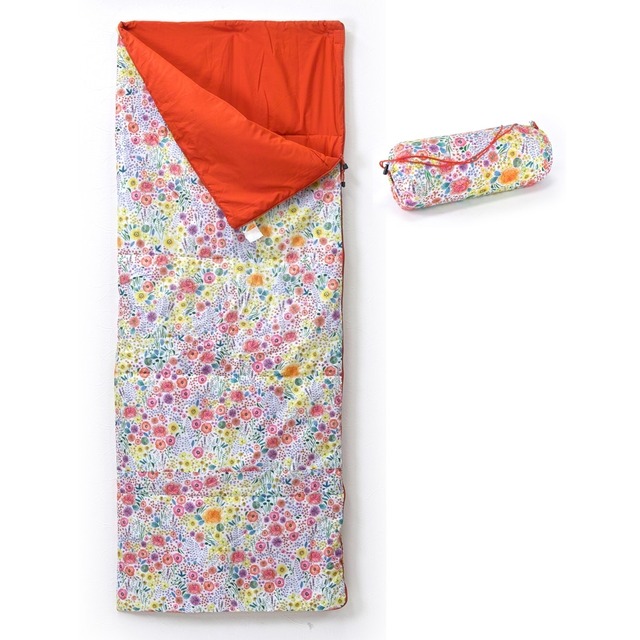 シュラフ フラワー sleeping bag 寝袋 スリーピングバッグ レジャーシート 花柄