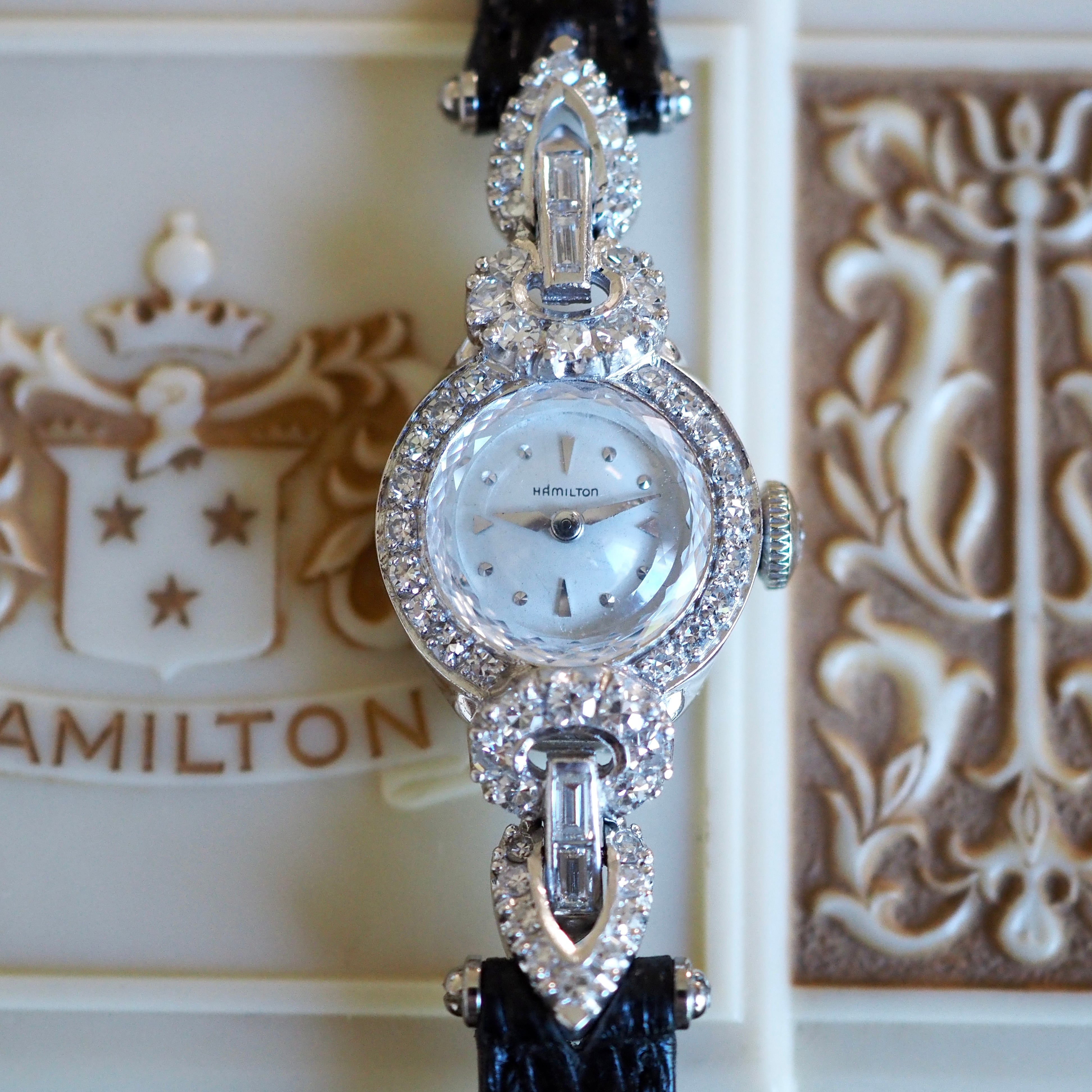 Hamilton ハミルトン プラチナ ダイヤモンド ジュエリーウォッチ