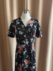 vintage floral import maxi dress-4650-4