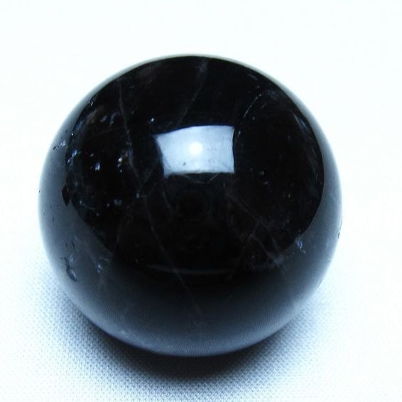 黒水晶 モリオン 丸玉 36mm スフィア 置物 原石 141-7455