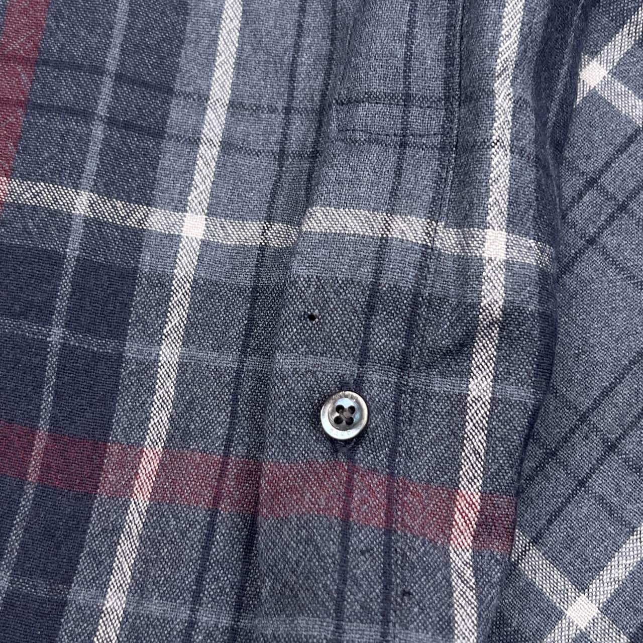 カシミヤ混 DAKS ダックス チェック 長袖シャツ 105/グレー系 メンズ