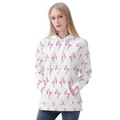 Women's All Over Print Hoodie White 4302