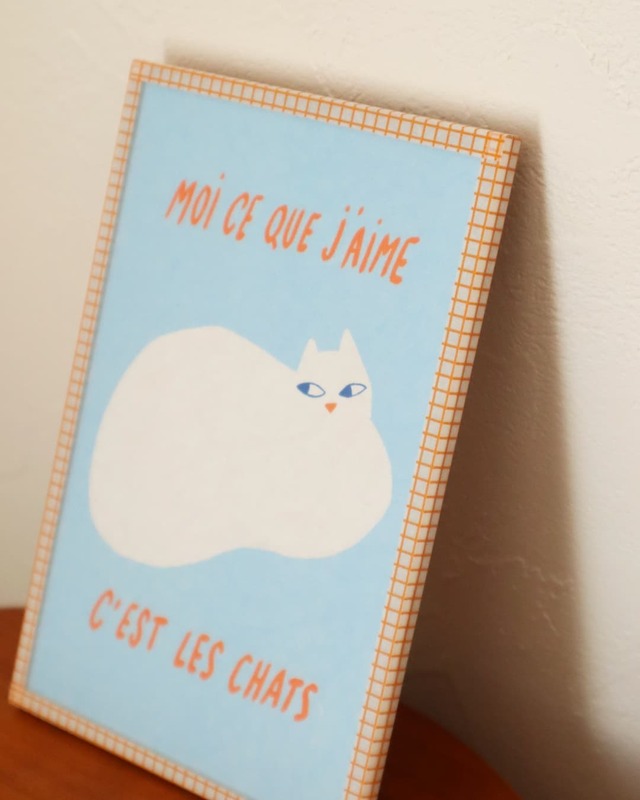 【直輸入】アパルトマンのように飾るアートボード -  LES CHATS 猫
