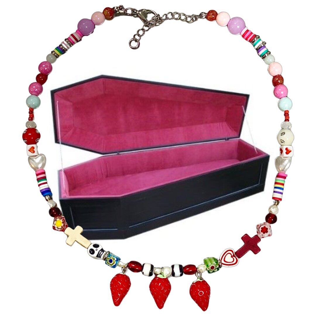 Strawberry Cream Soda Pop Day Dream Necklace
