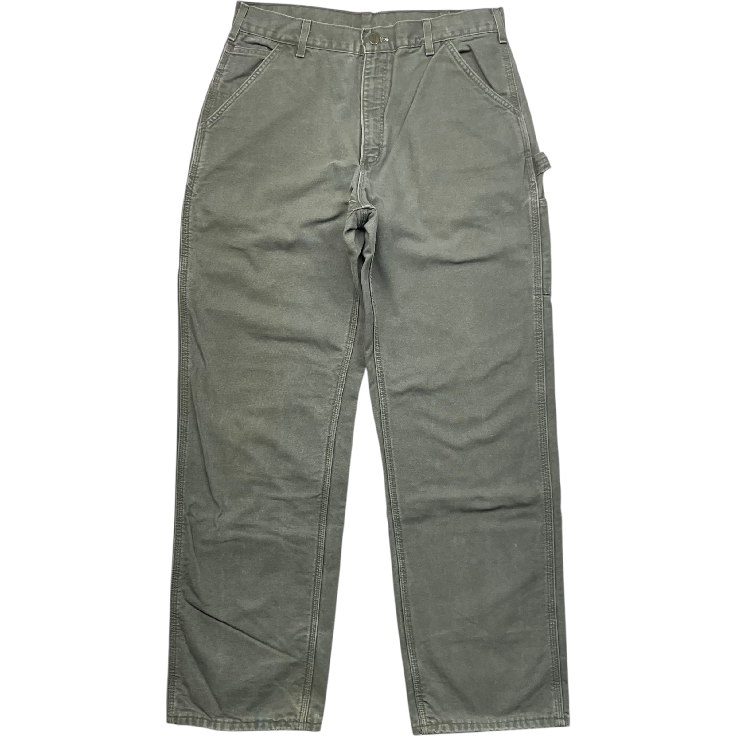 《実寸W34L32》 Carhartt カーハートワークパンツ ペインターパンツ モスグリーン no.9594