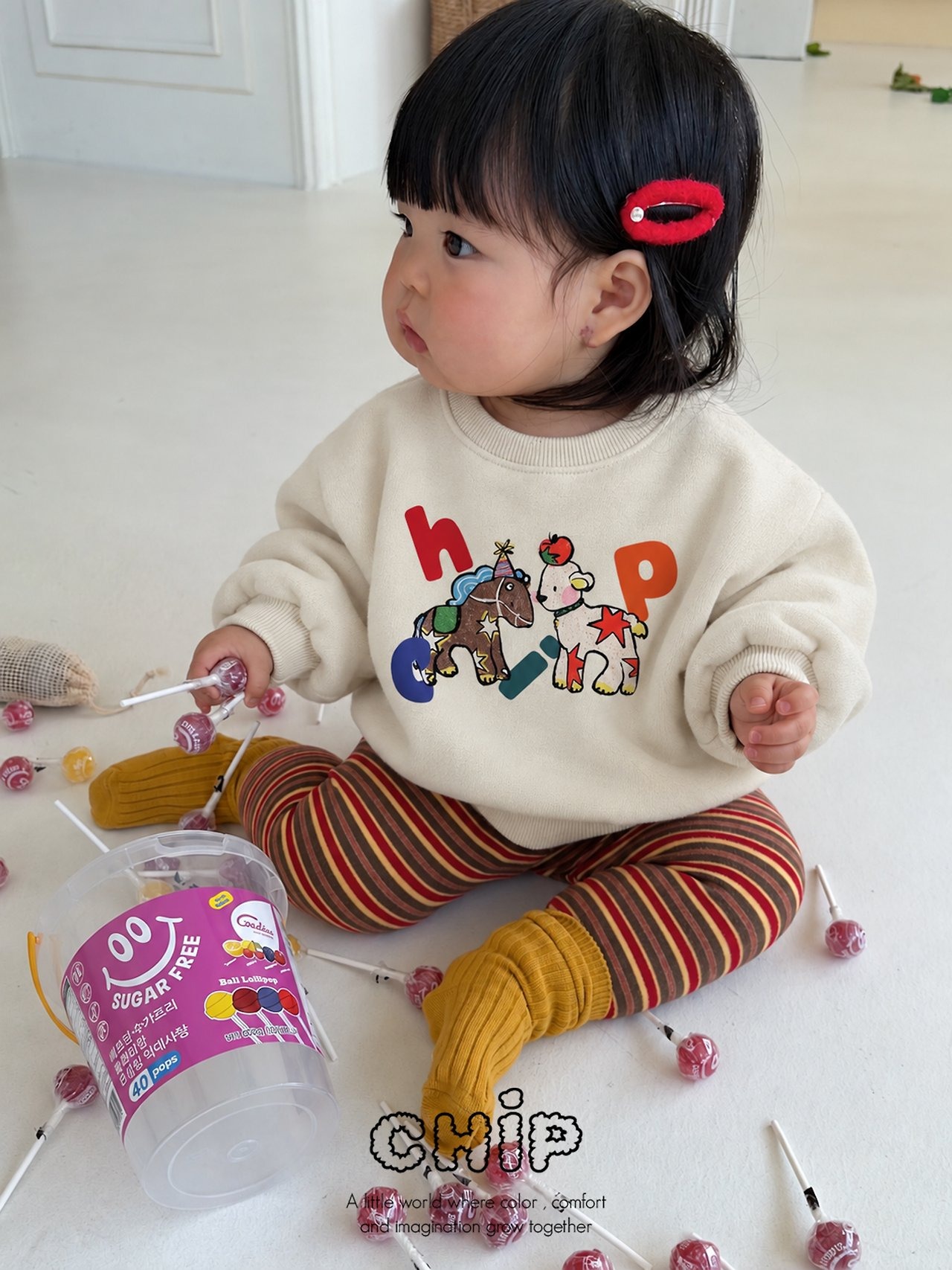 チップ / CHIP / チップ木馬トレーナー / 韓国子供服 / キッズ / 26winter *1~5*