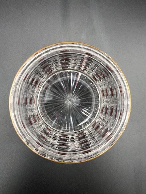 オールド・バカラ (BACCARAT) 19世紀 ディアマン・ピエーリー 赤色装飾