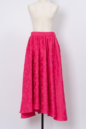 Fantasy Flower Jacquard Skirt PINK