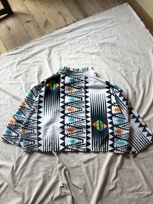 Geometric Pattern Zip Up Jacket
