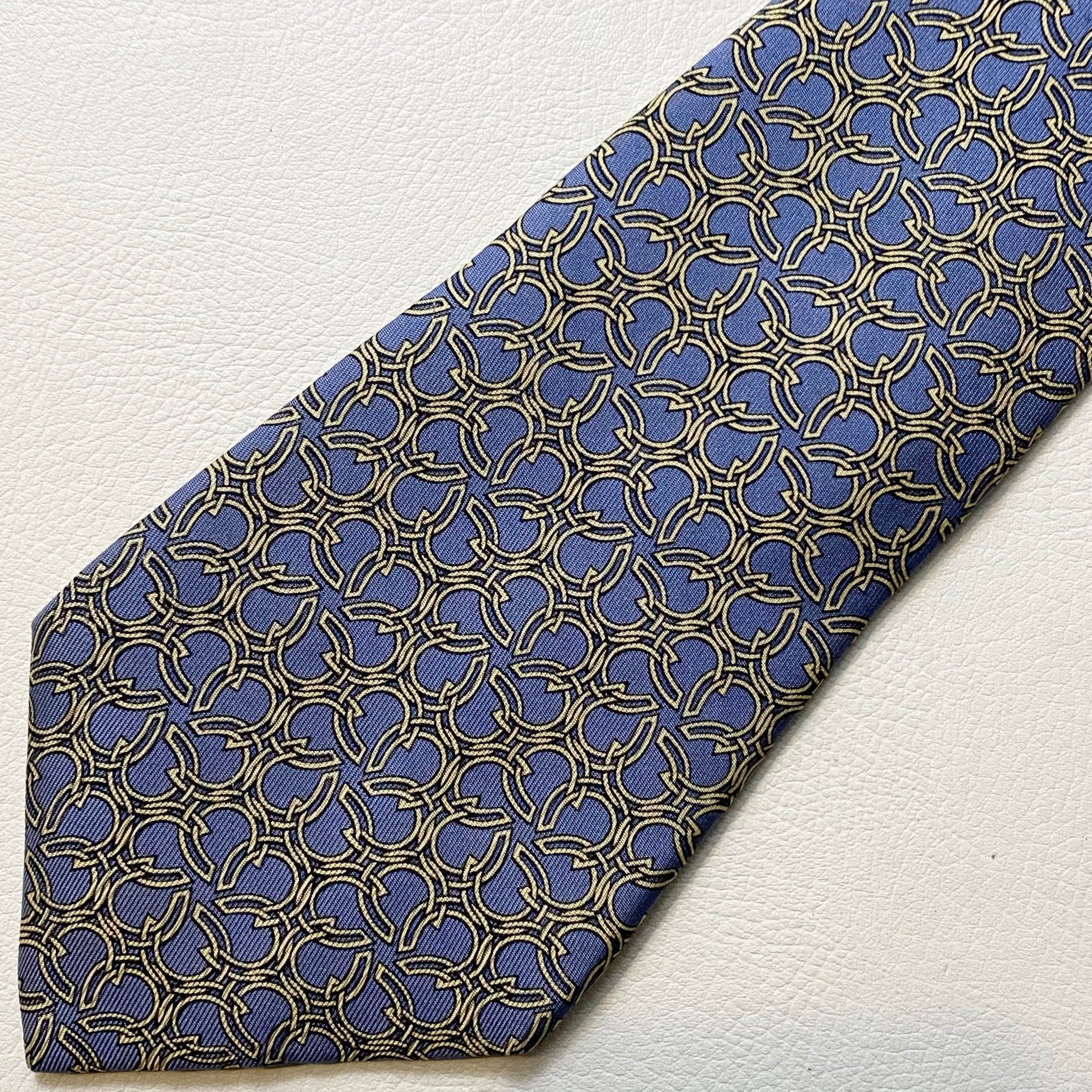 HERMES horseshoe pattern silk tie | NOIR ONLINE