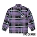 【PAS DE MER/パドゥメ】NOT LONG TIME SHIRT 長袖シャツ / PURPLE/BLACK / AW25-13680