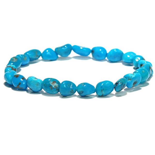 〔K1969-4〕アリゾナ産 スリーピングビューティー ターコイズ ブレスレット タンブルタイプ Sleeping beauty turquoise
