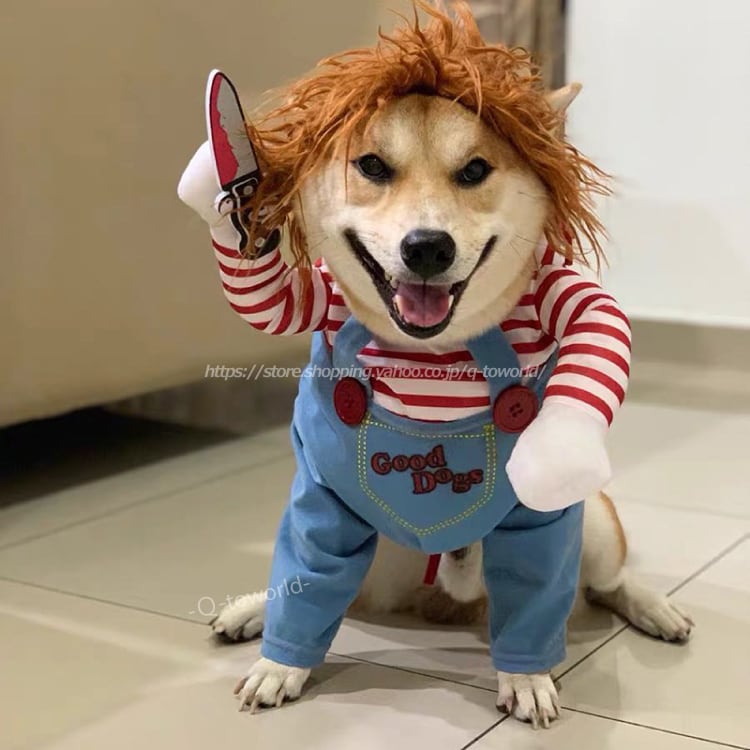 犬服 チャッキー服 犬用 ハロウィングッズ 面白い ウケる 犬の服