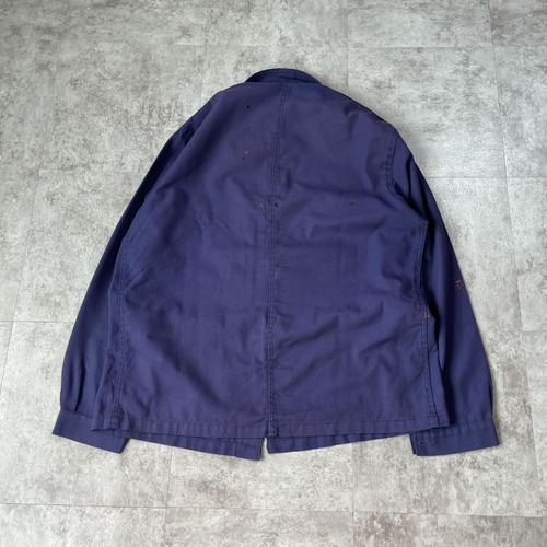 60-70s BEAU-FORT 刺繍タグ Vポケット フレンチワークジャケット 詳細写真13