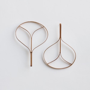 “Fan” Bamboo stud earrings /size: M