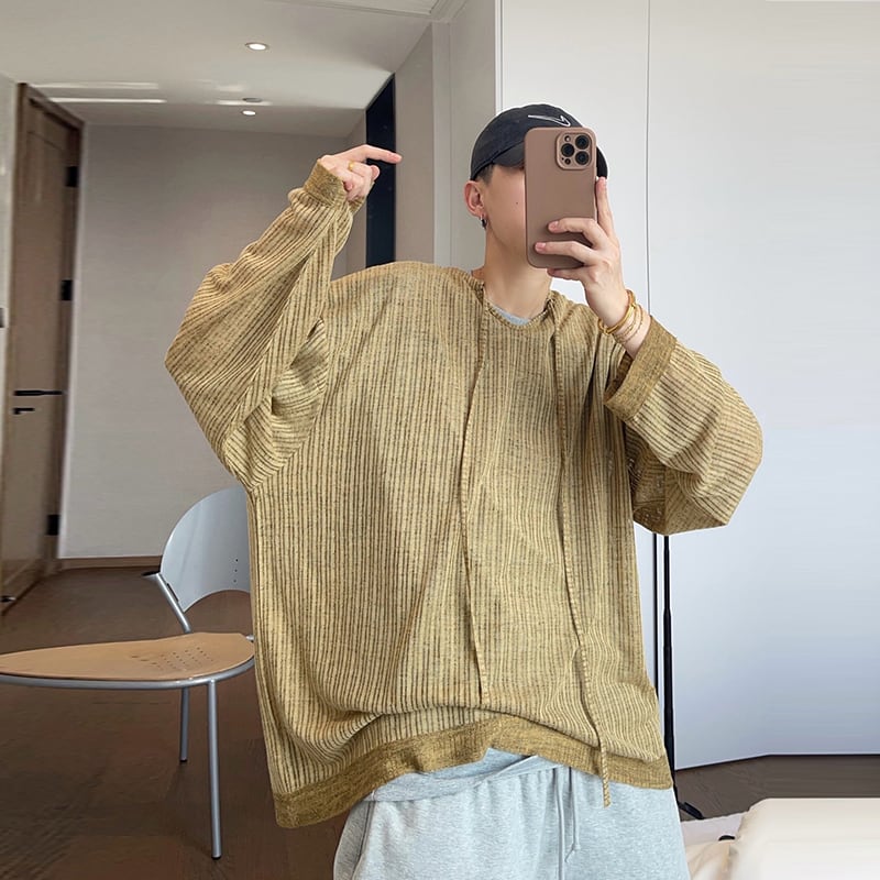 dannyandzeeヴィンテージ風リブ素材長袖Tシャツ