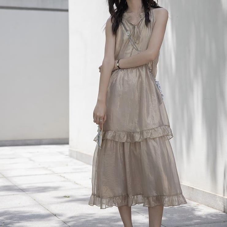 girly shiny french one-piece