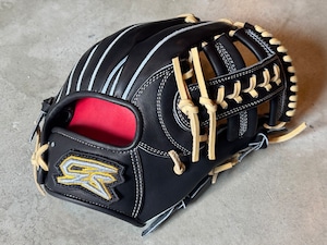 限定モデル【GS】軟式用グローブ　内野手当て挟み型　ゴリラブラック　クロスウェブver.