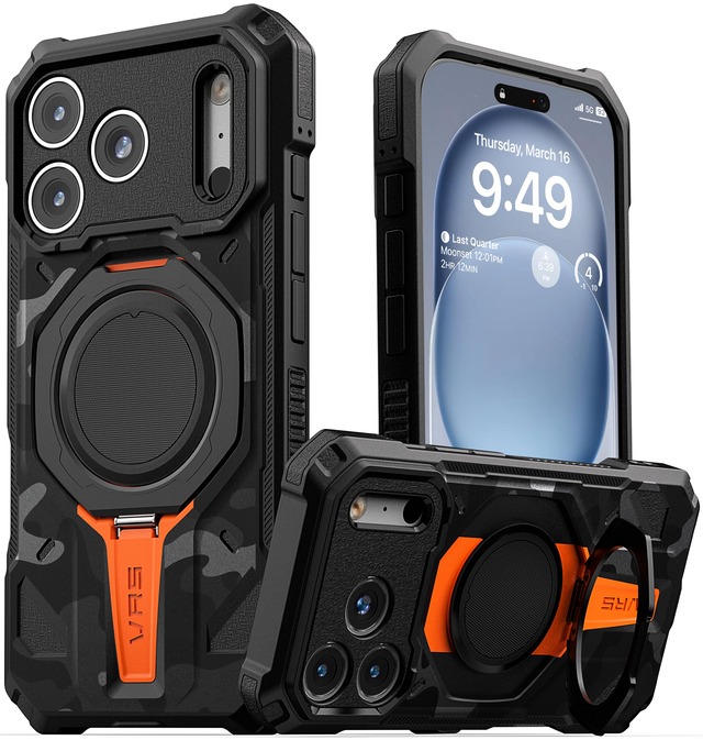 【VRS】 iPhone 18 Pro iPhone 17 Pro 対応 ケース リング スタンド 付 MagSafe 対応 耐衝撃 スマホケース [ iPhone18Pro iPhone17 プロ 対応 ] Active ガーディアンブラック