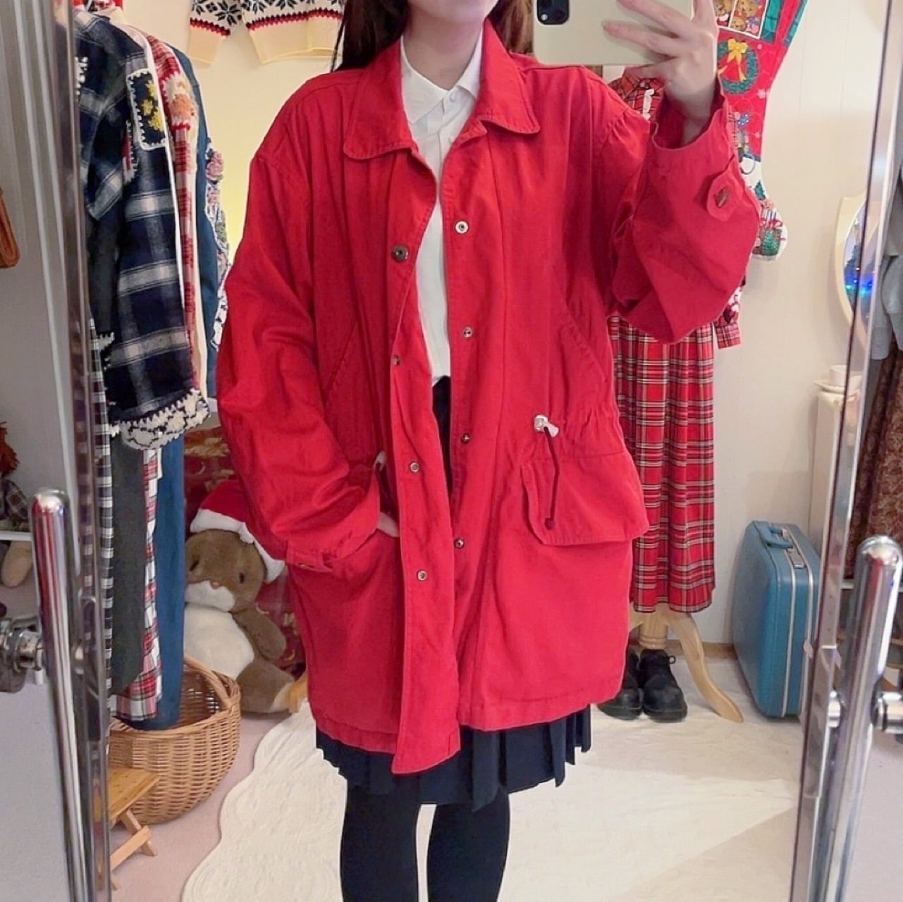 ABAHOUSE / red logo coat