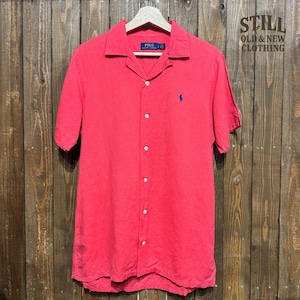 1990's POLO Ralph Lauren SHORT SLEEVE SHIRT 【サイズ表記 S】 / 90年代～ ポロ ラルフローレン  ワンポイント 半袖オープンカラーシャツ 【着画有り】