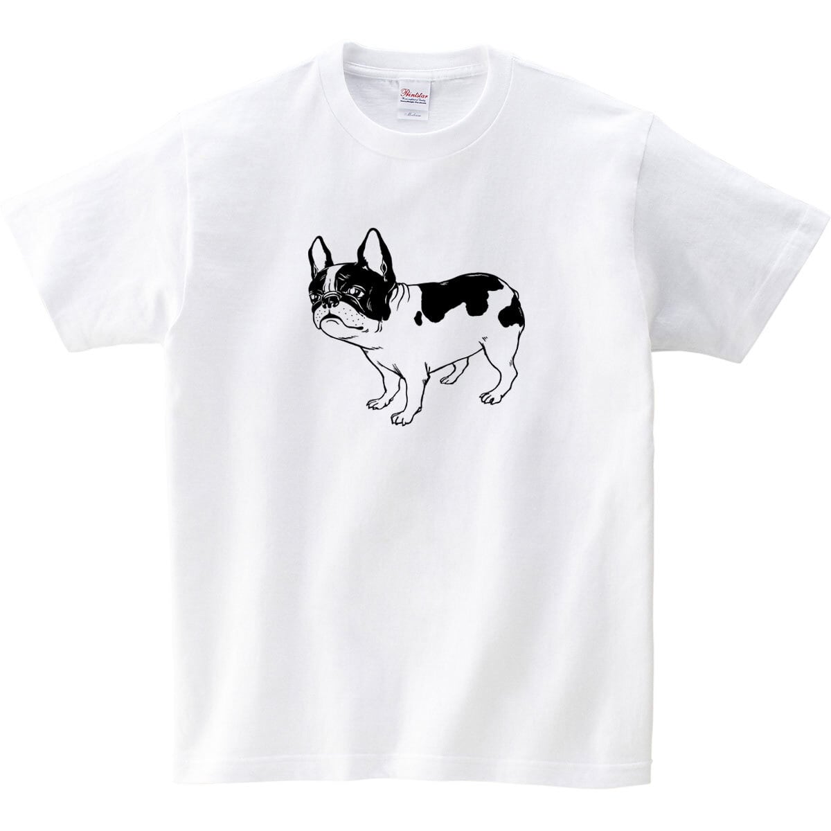 フレブル 立ち姿ポーズ Tシャツ dog27 イラスト 犬 フレンチブルドッグ パイド or クリーム 夏