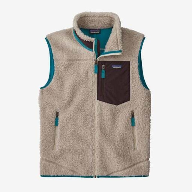 patagonia　M'S CLASSIC RETRO-X VEST  NATURAL W/OBSIDIAN PLUM パタゴニア クラシック・レトロX・ベスト