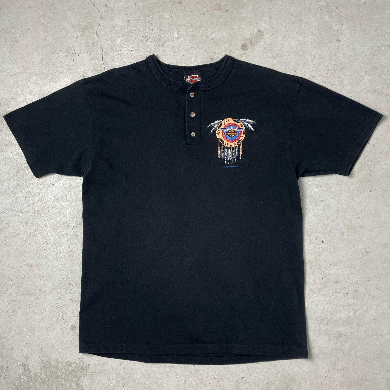 90年代 USA製 Harley-Davidson ハーレーダビッドソン ロゴプリント 