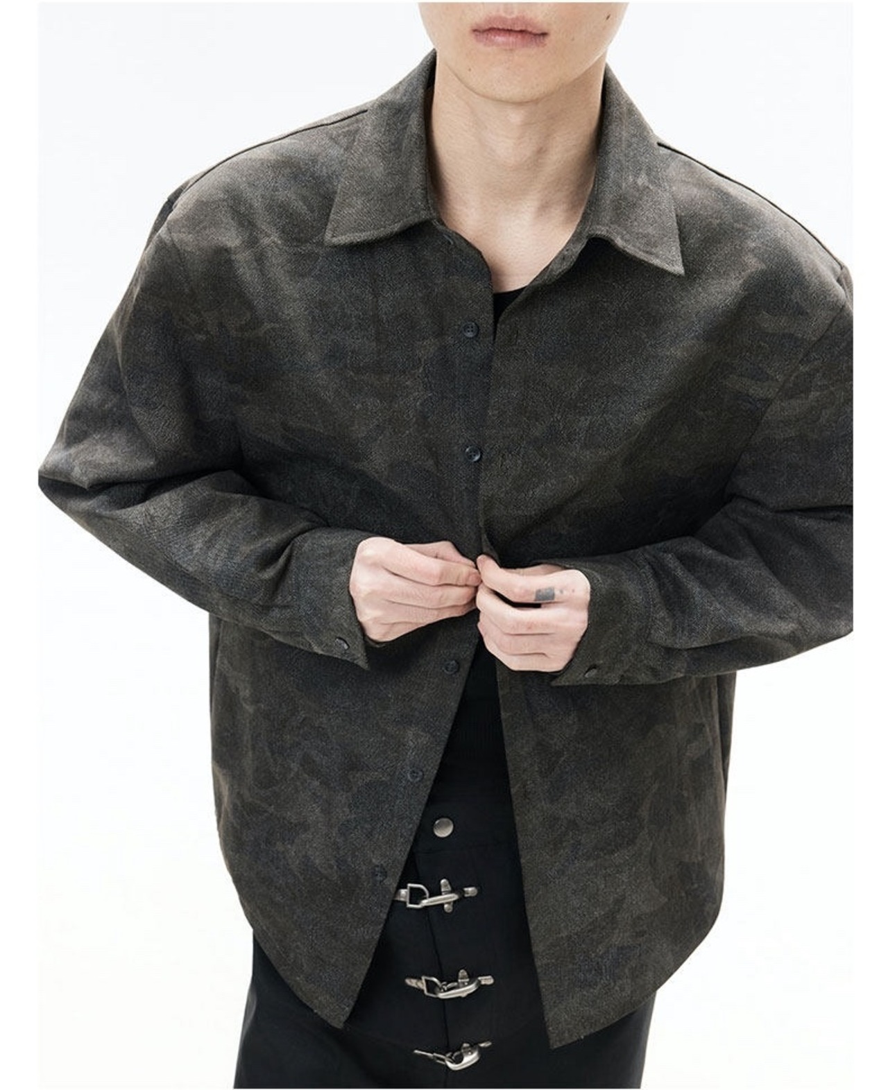 FRKM SCD 26SS ウォッシュ カモフラージュ ルーズシャツ