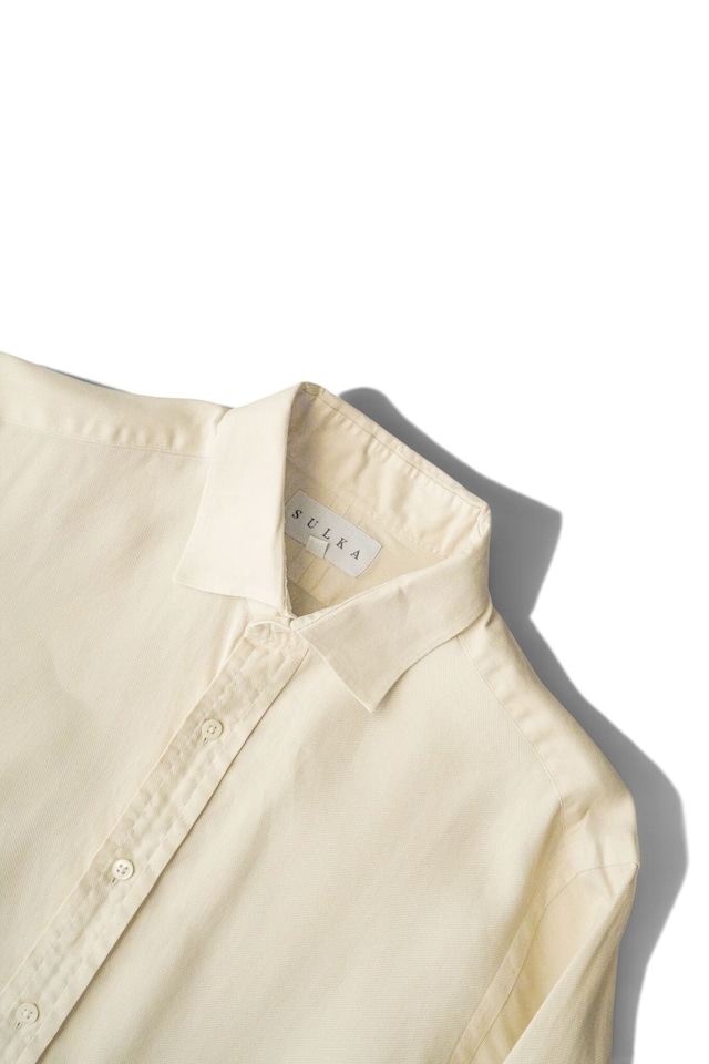 "SULKA" Ivory Color Cotton Regular Collar Shirt