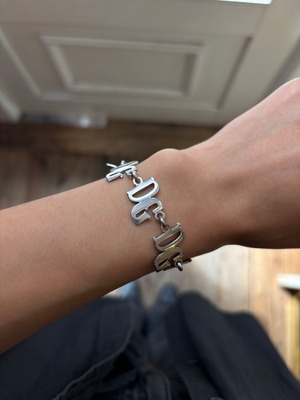 Dolce&Gabbana / vintage many logo silver bracelet.(M)