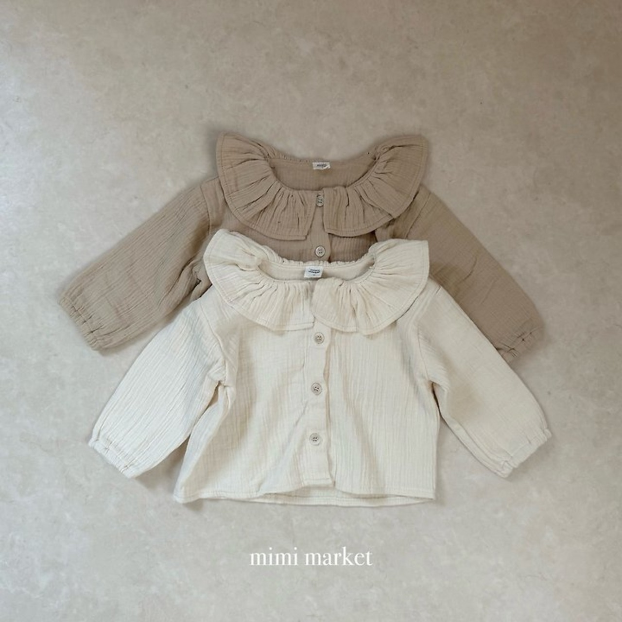 韓国子供服 / mimimarket / 26Autumn /オージフリルシャツ / 秋服 *S~L *