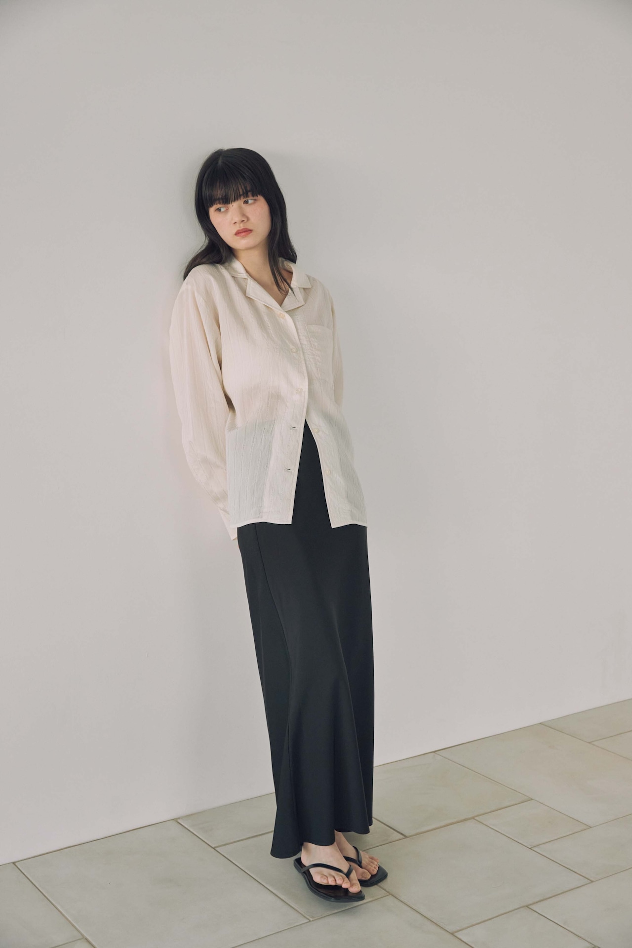 DU240505 satin straight flare skirt【Re Stock】【残り僅か】