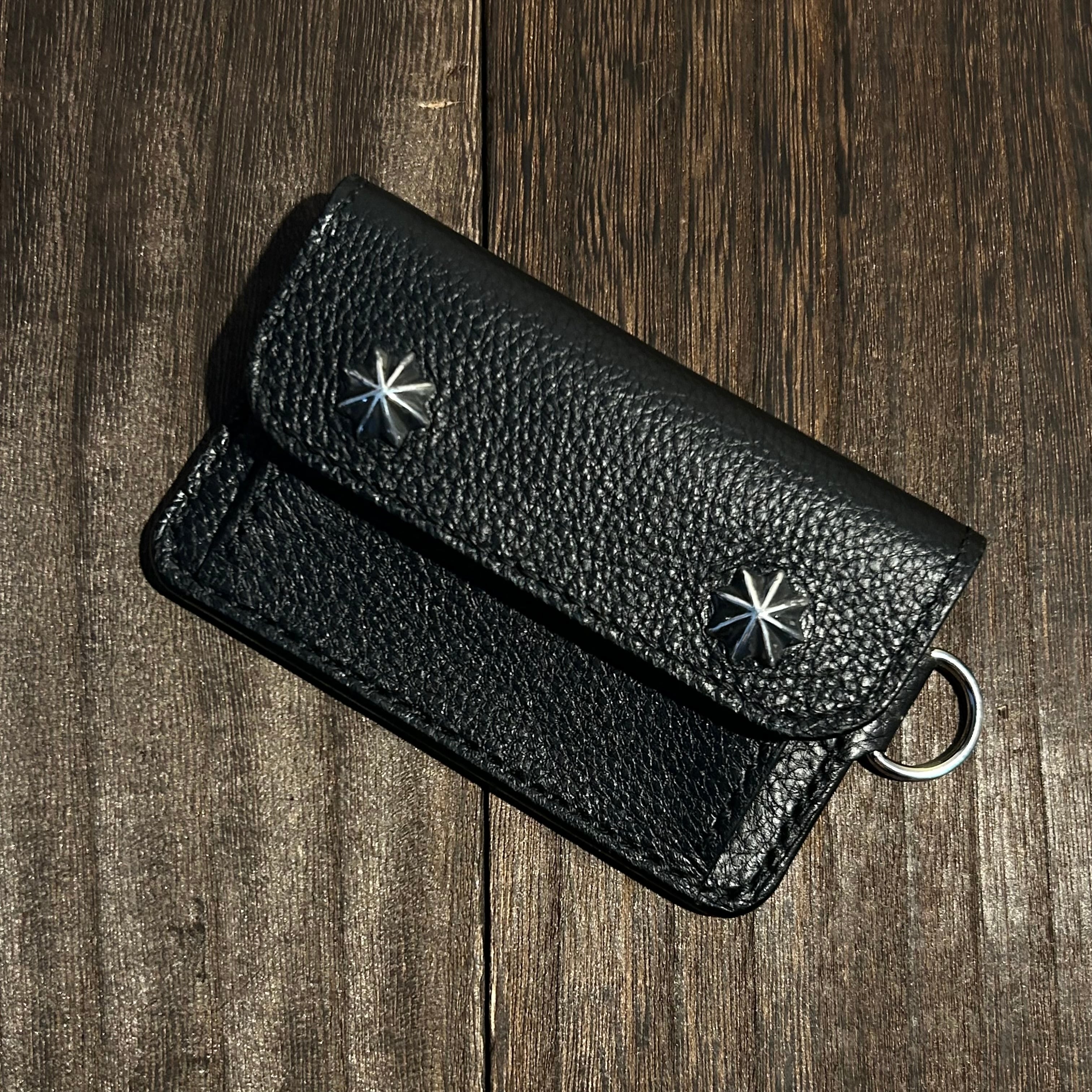 イタリアンレザー ミドルトラッカーウォレット ネイビー 133ミドル