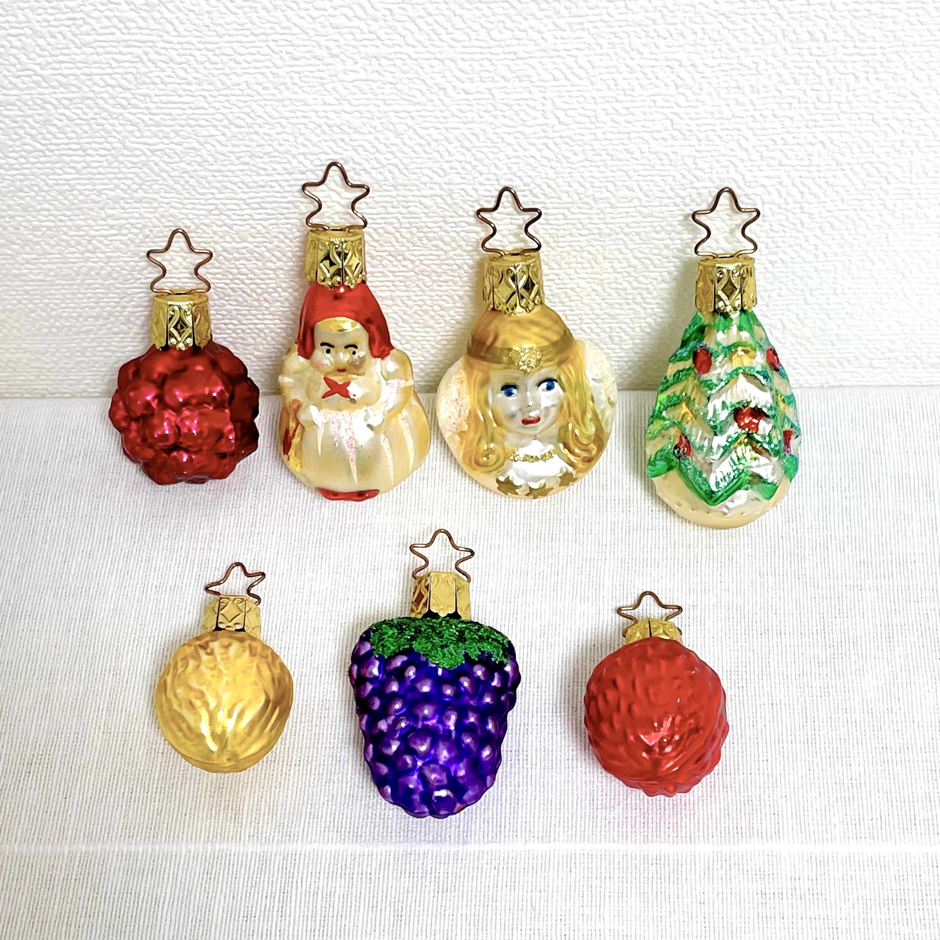 2個セット ビンテージ ドイツ INGE-GLAS社 ガラスオーナメント 氷柱