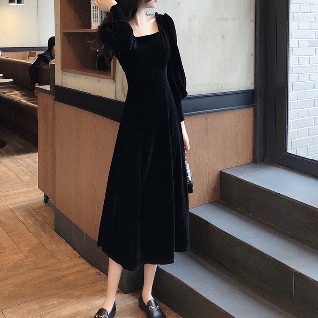 ワンピース レディース ドレス ロング マキシ 袖付きワンピース パーティードレス ロングドレス マキシワンピース レトロ クラシカル スクエアネック 秋 冬 秋冬 春 ブラック 黒 ボルドー ワインレッド ベロア ロングワンピース C Oaw1043 My Charm マイチャーム ワンピース レディース ドレス ロング マキシ 袖付きワンピース パーティードレス ロングドレス マキシワンピース レトロ クラシカル スクエアネック 秋 冬 秋冬 春 ブラック 黒 ボルドー ワインレッド ベロア ロングワンピース C Oaw1043 My Charm マイチャーム