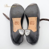 フラメンコ 衣装 シューズ 6サイズ ガジャルド gallardo ブラック系 黒 釘 釘有り ヒール 靴 くつ ストラップ ベルト シンプル オールブラック レッスン 練習 イベント ステージ