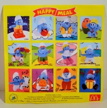 ☆ VINTAGE 2000 ☆【 Smurf ( スマーフ )】2000年マクドナルドミールトイ カレンダーシリーズ『 1月 スキージャンプ / ヘフティスマーフ 』 / McDonald's  マクドナルド ハッピーミール ミニプラッシュ 〚アメリカン雑貨 アメトイ〛